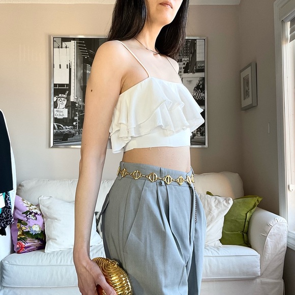 Zara Ruffle cropped top - Picture 2 of 12